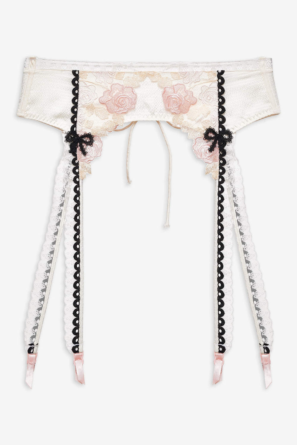 Women Evie Floral Garter Belt - Cream