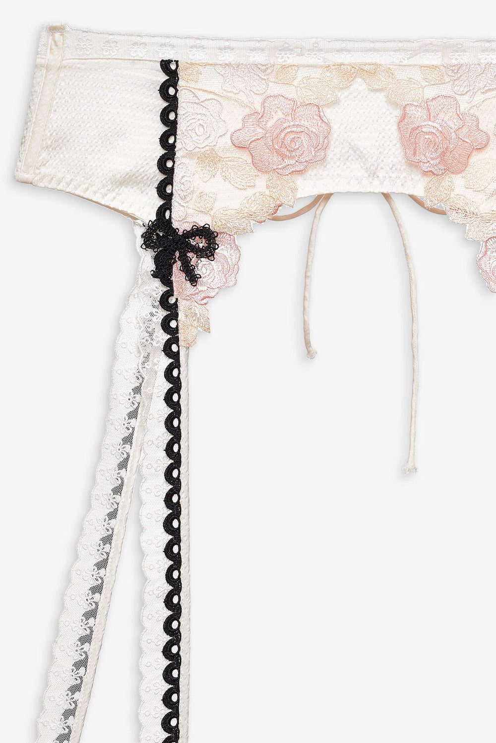 Women Evie Floral Garter Belt - Cream