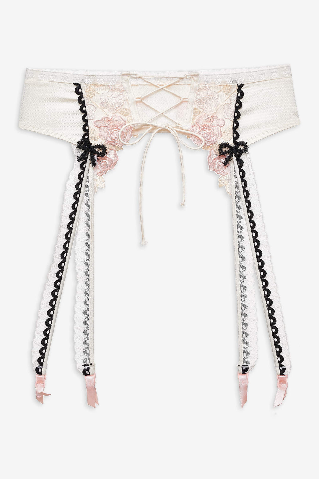 Women Evie Floral Garter Belt - Cream