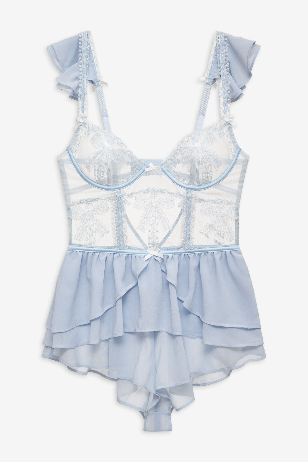 Women Blair Bow Romper - Blue