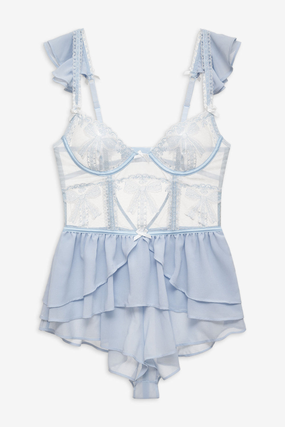 Women Blair Bow Romper - Blue