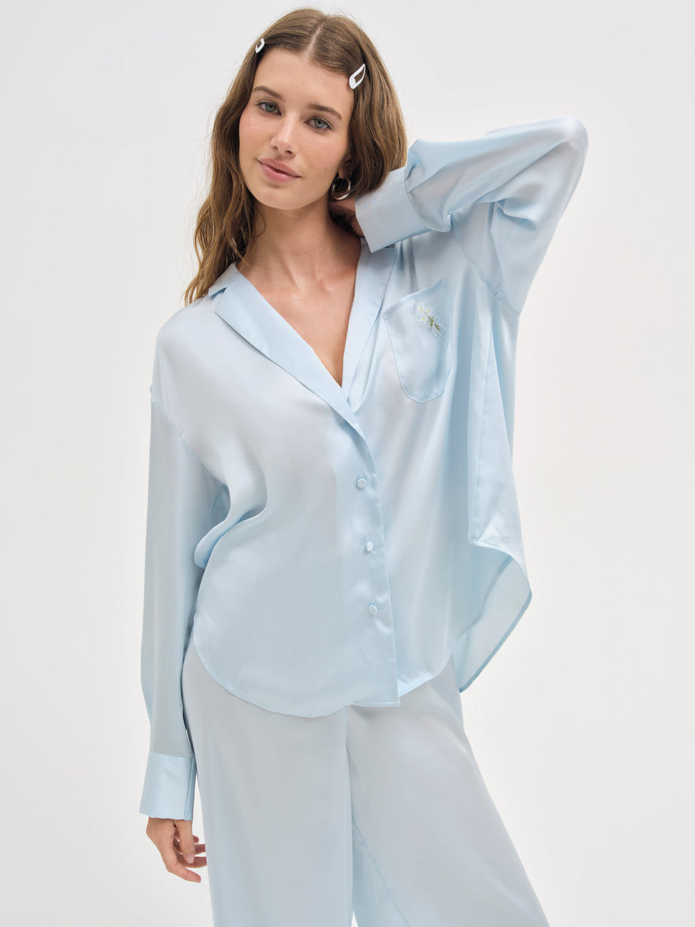 Women Everyday Pajama Top - Blue