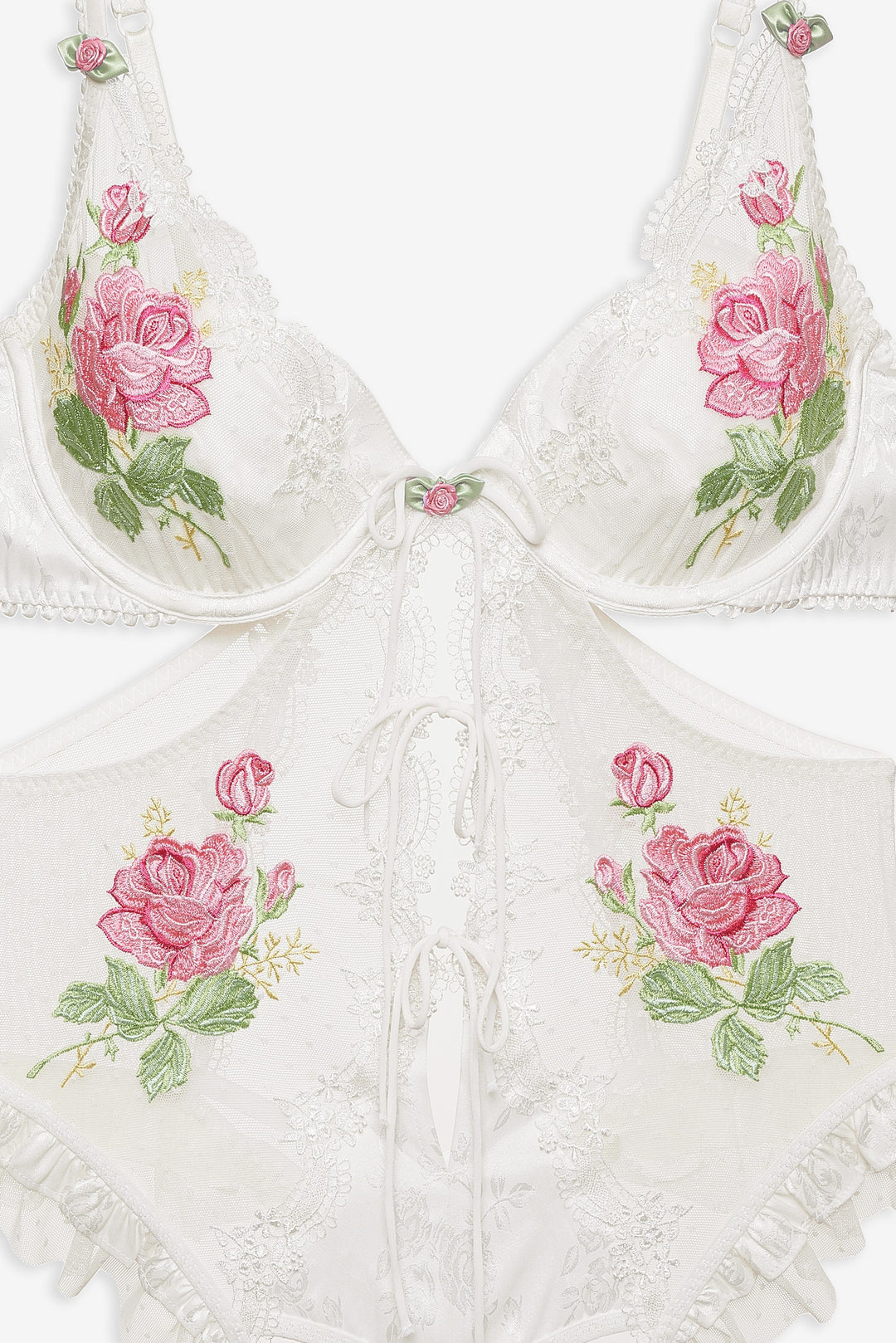 Women Heirloom Rose Teddy - White