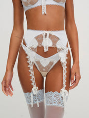 Women Pure Heart Garter - White