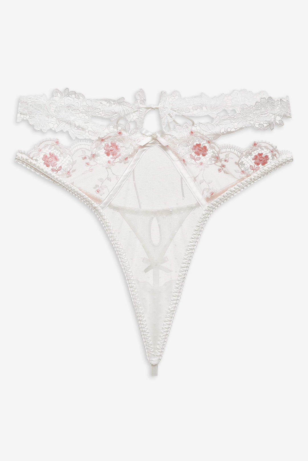 Women Le Fleur Thong Panty - Peach