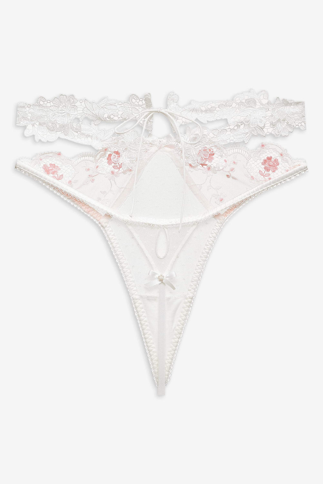 Women Le Fleur Thong Panty - Peach