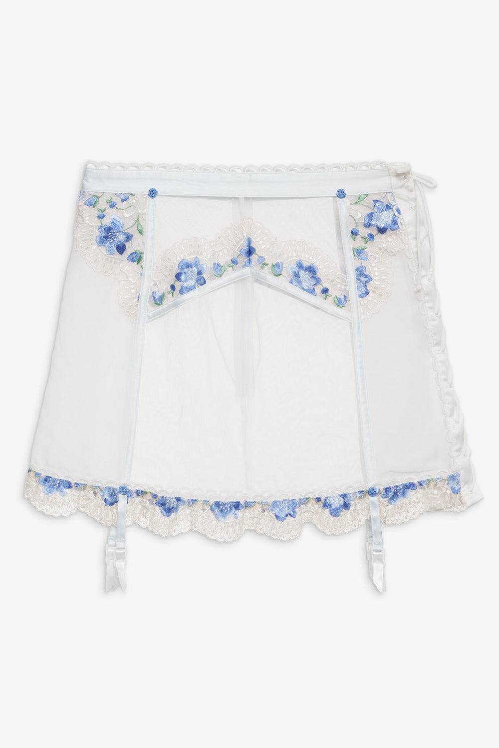 Women Festival Rose Skirt - Blue