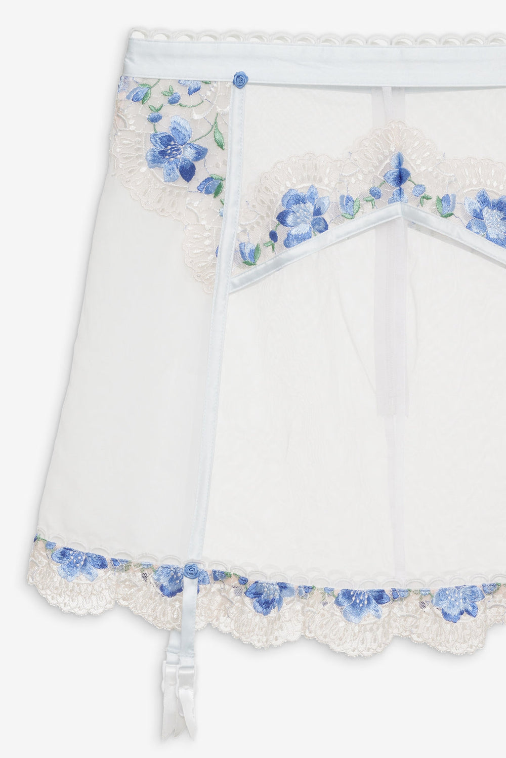 Women Festival Rose Skirt - Blue