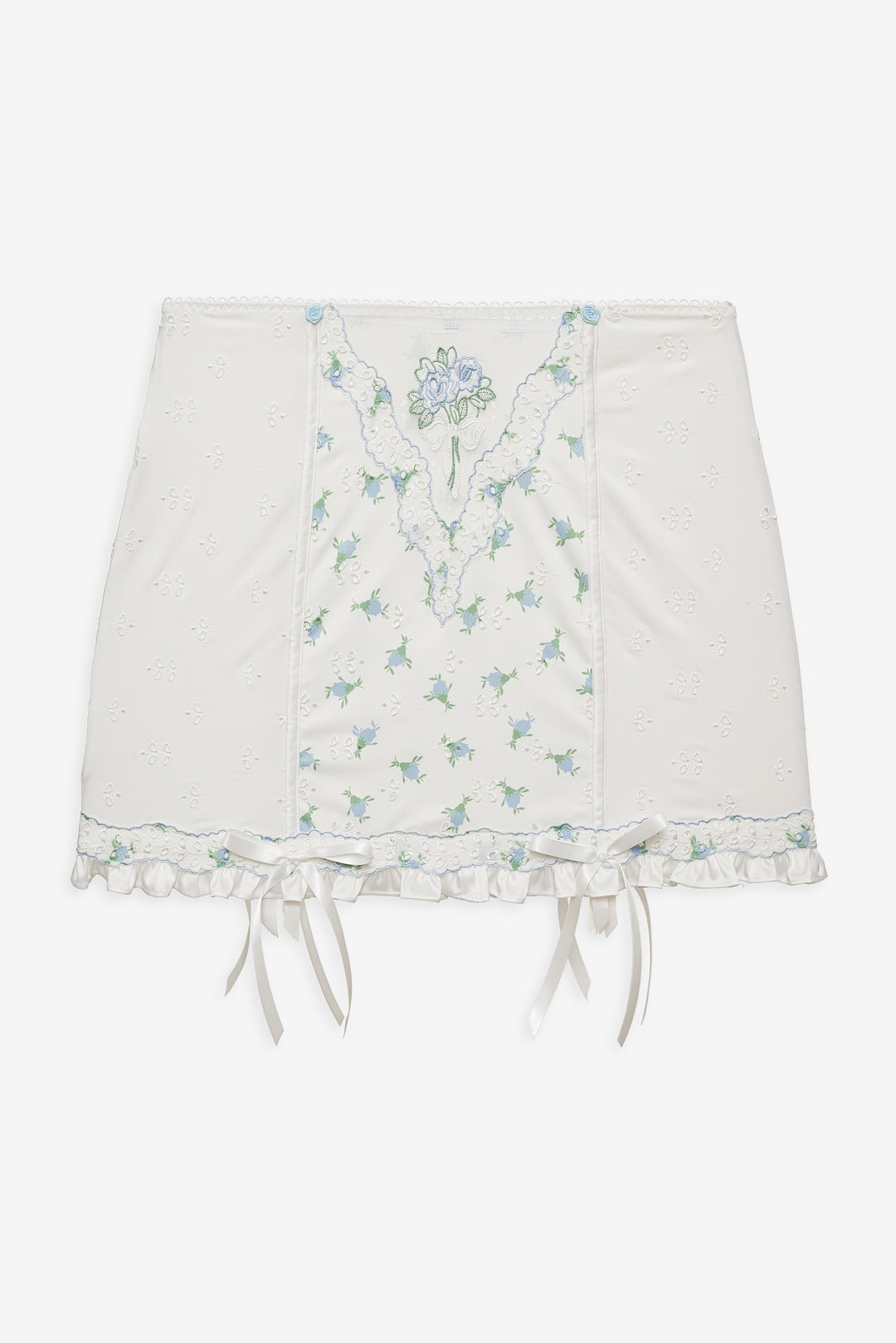Women Budding Blossom Garter Skirt - White
