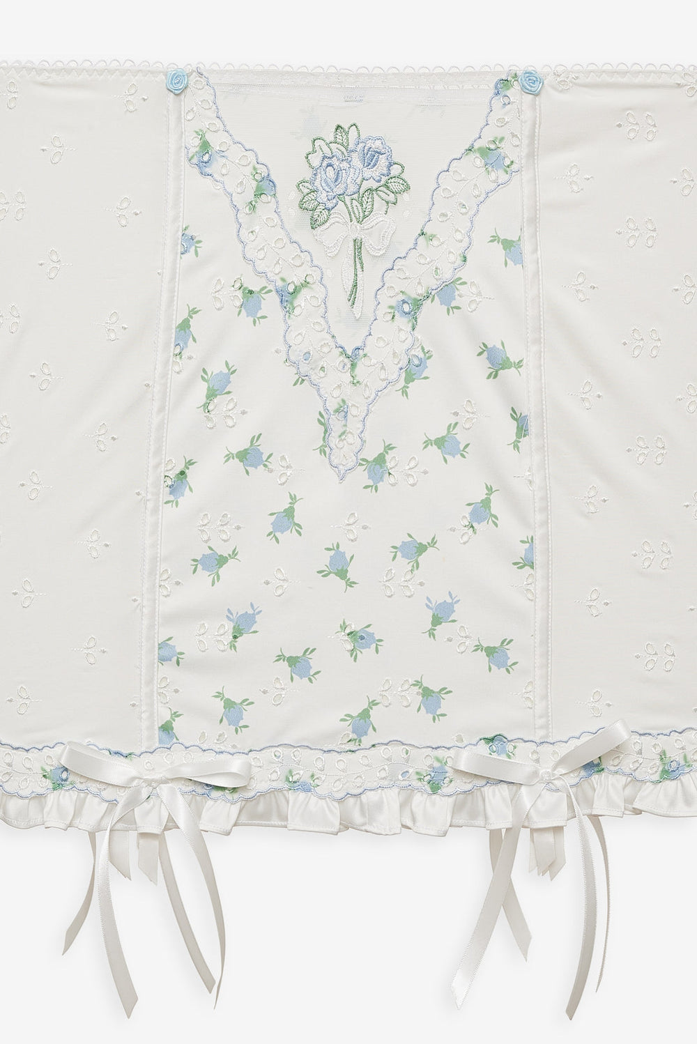 Women Budding Blossom Garter Skirt - White