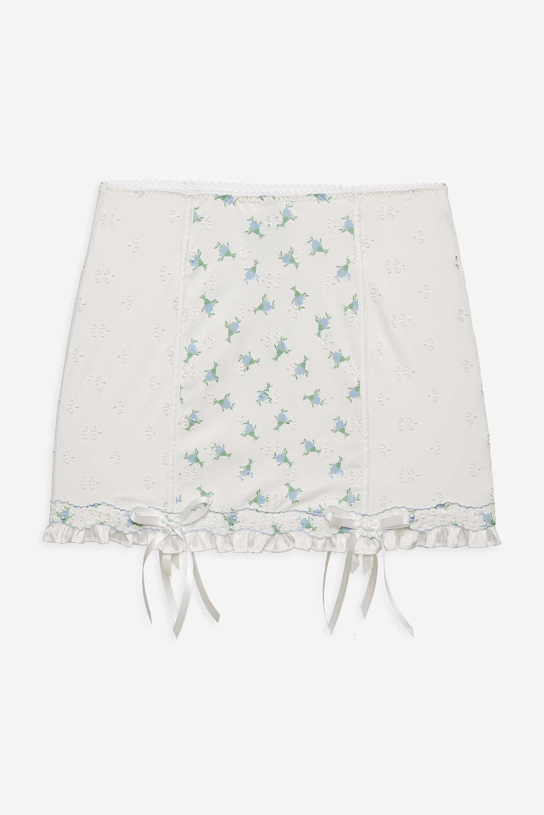 Women Budding Blossom Garter Skirt - White