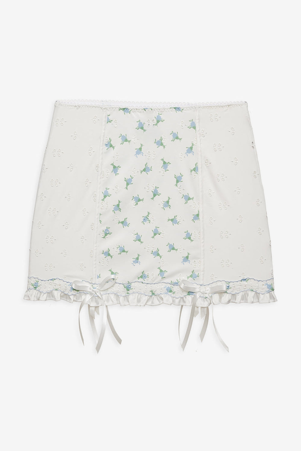 Women Budding Blossom Garter Skirt - White