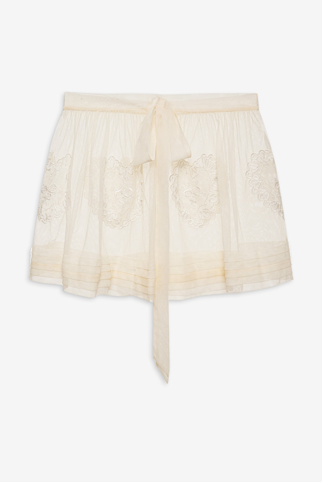Women Vintage Embroidery Skirt - White