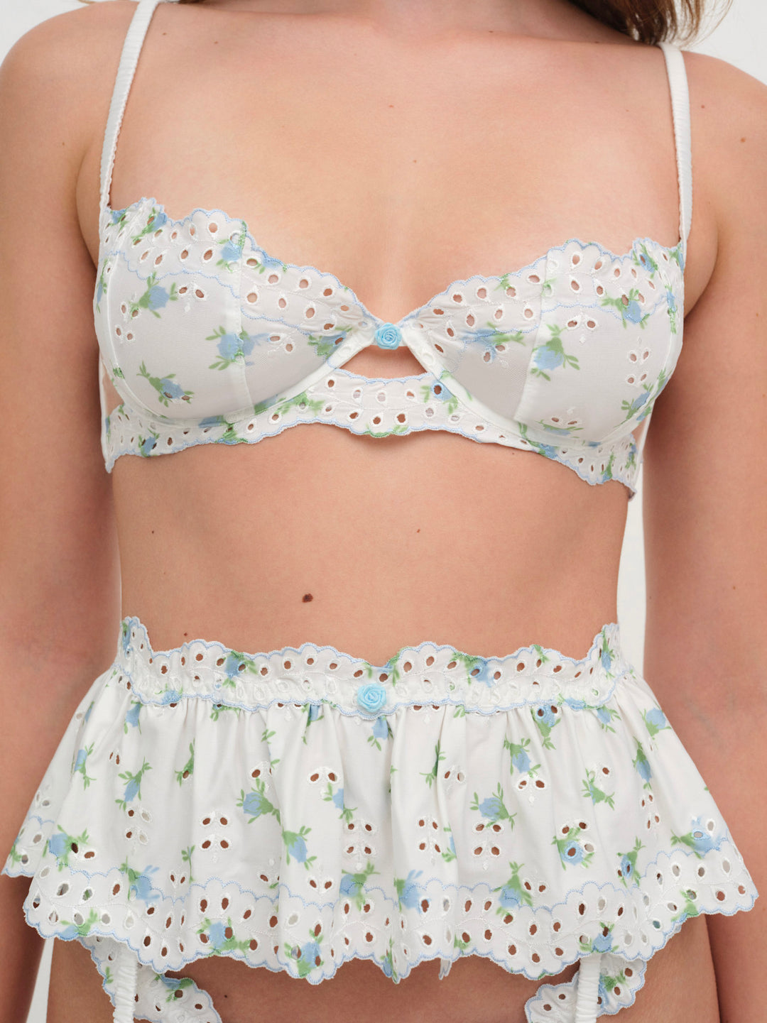 Women Budding Blossom Underwire Bra - White
