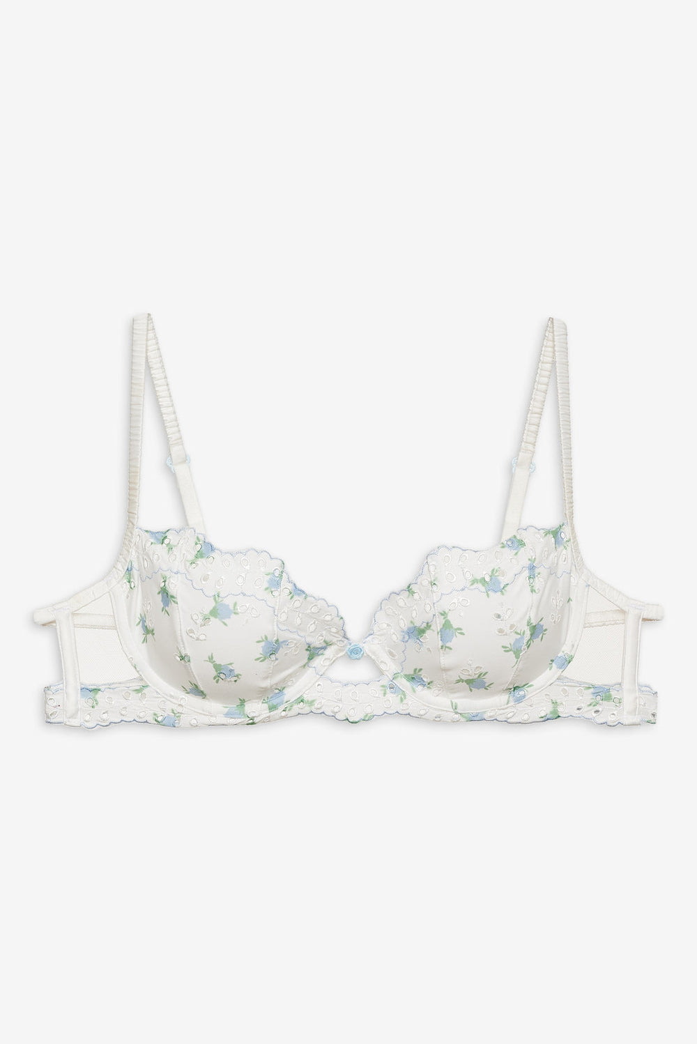 Women Budding Blossom Underwire Bra - White