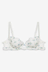 Women Budding Blossom Underwire Bra - White