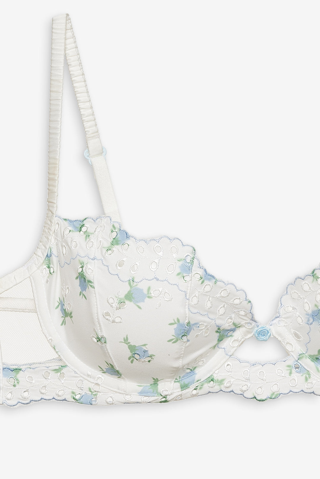 Women Budding Blossom Underwire Bra - White