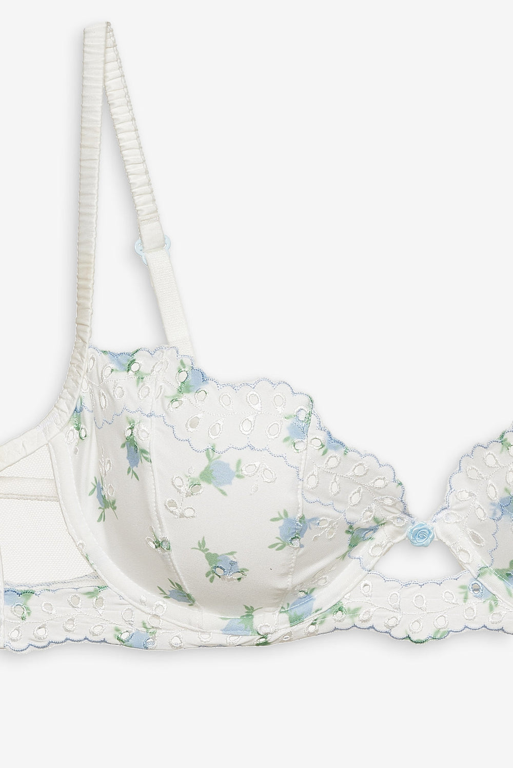 Women Budding Blossom Underwire Bra - White