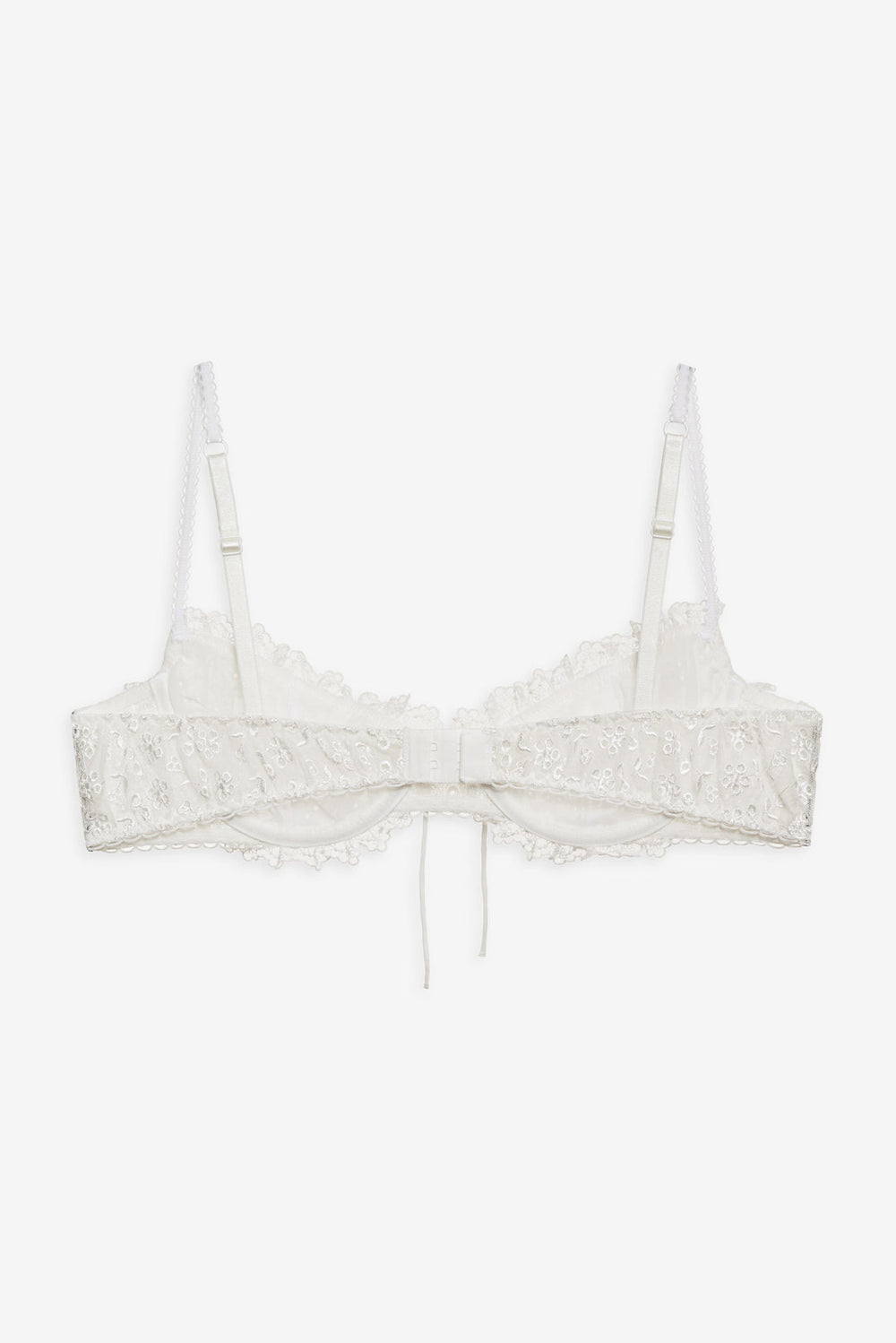 Women Layer Cake Chiffon Underwire Bra - White