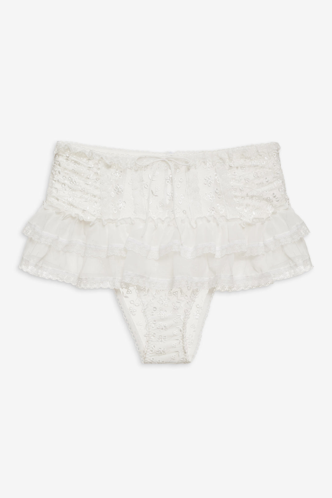 Women Layer Cake Chiffon Panty - White