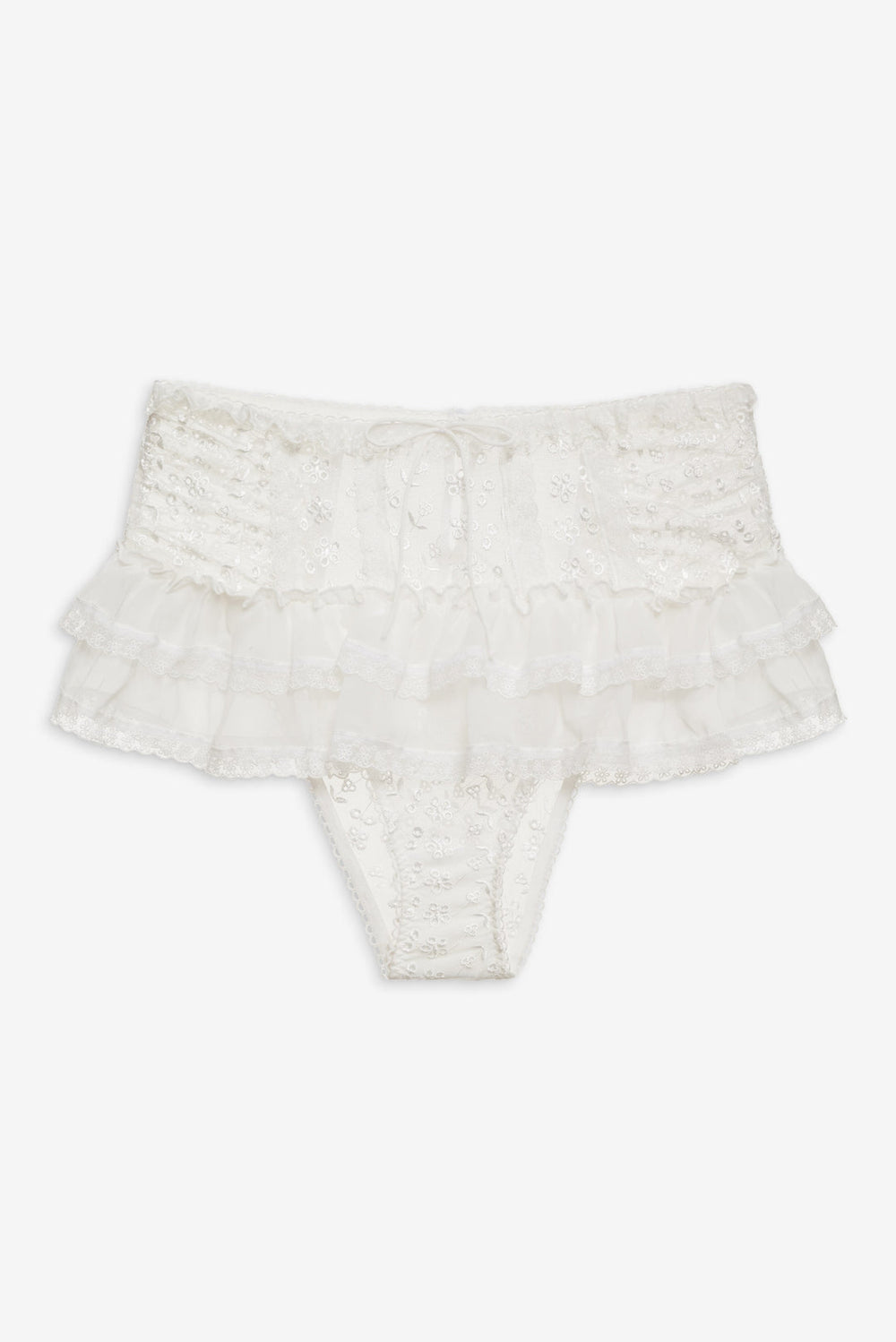 Women Layer Cake Chiffon Panty - White
