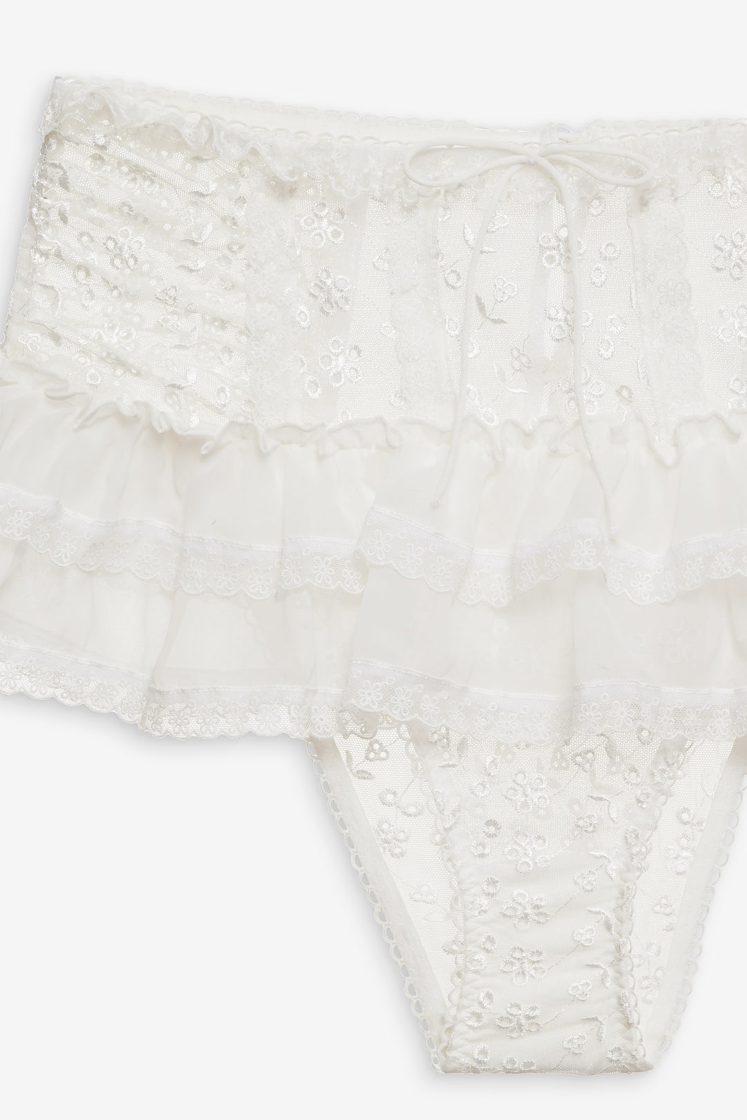 Women Layer Cake Chiffon Panty - White