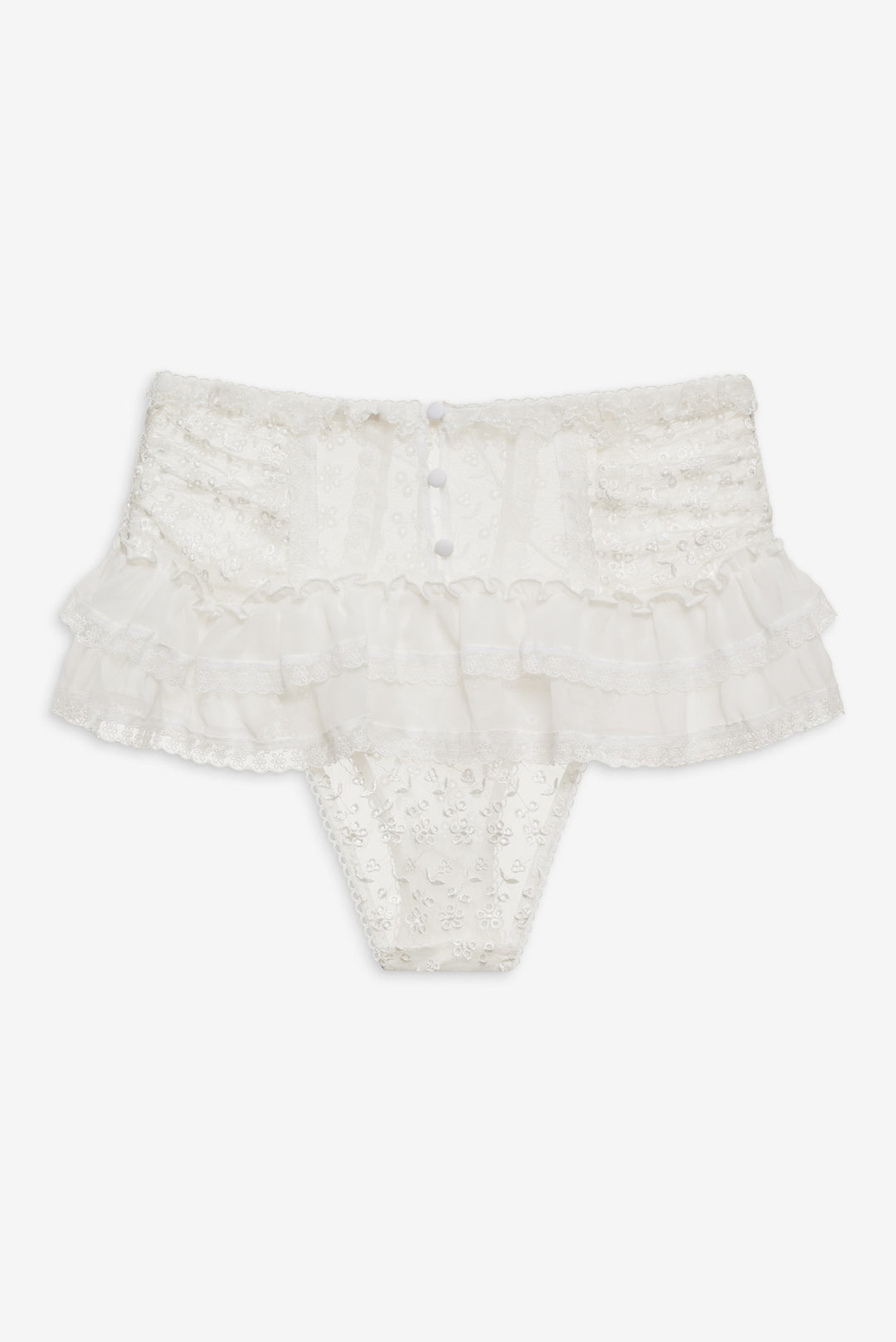 Women Layer Cake Chiffon Panty - White
