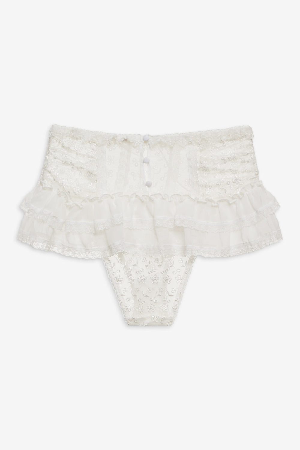 Women Layer Cake Chiffon Panty - White