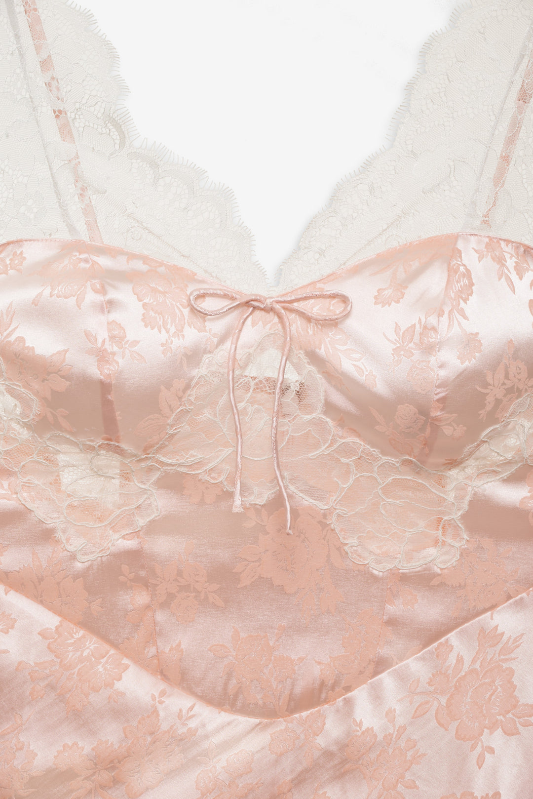 Women Audrey Jacquard Midi Slip - Peach