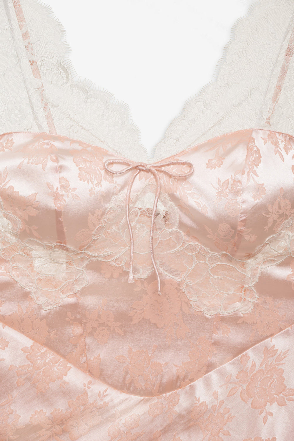 Women Audrey Jacquard Midi Slip - Peach