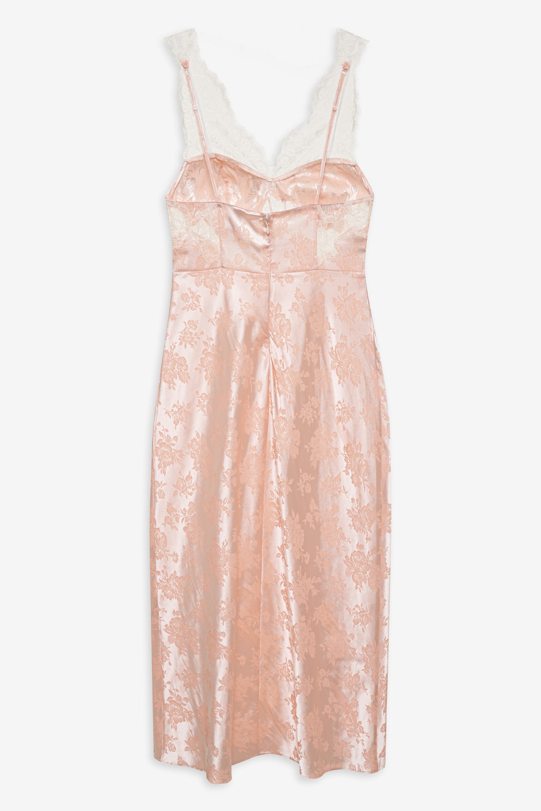 Women Audrey Jacquard Midi Slip - Peach