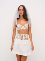 Women Blushing Blooms Underwire Bra - White