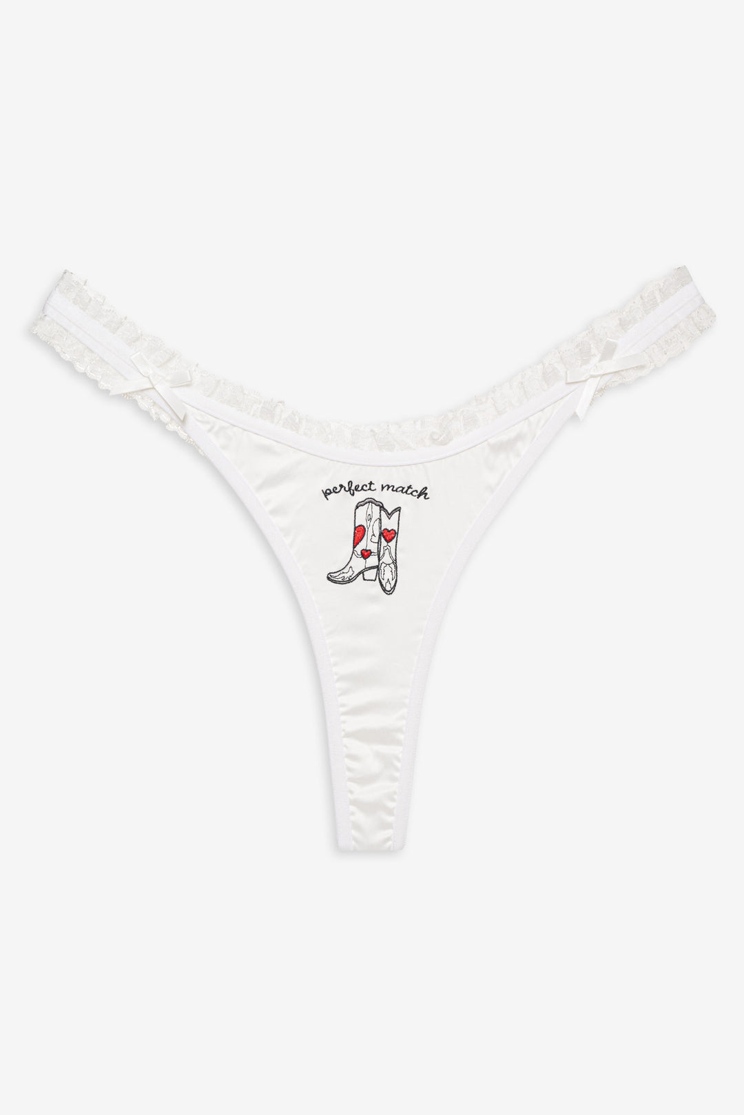 Women Bachelorette Thong Panty Pack - White