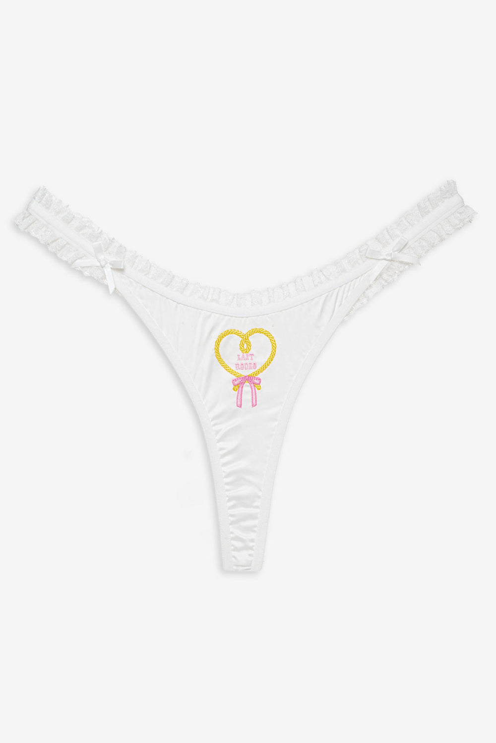 Women Bachelorette Thong Panty Pack - White