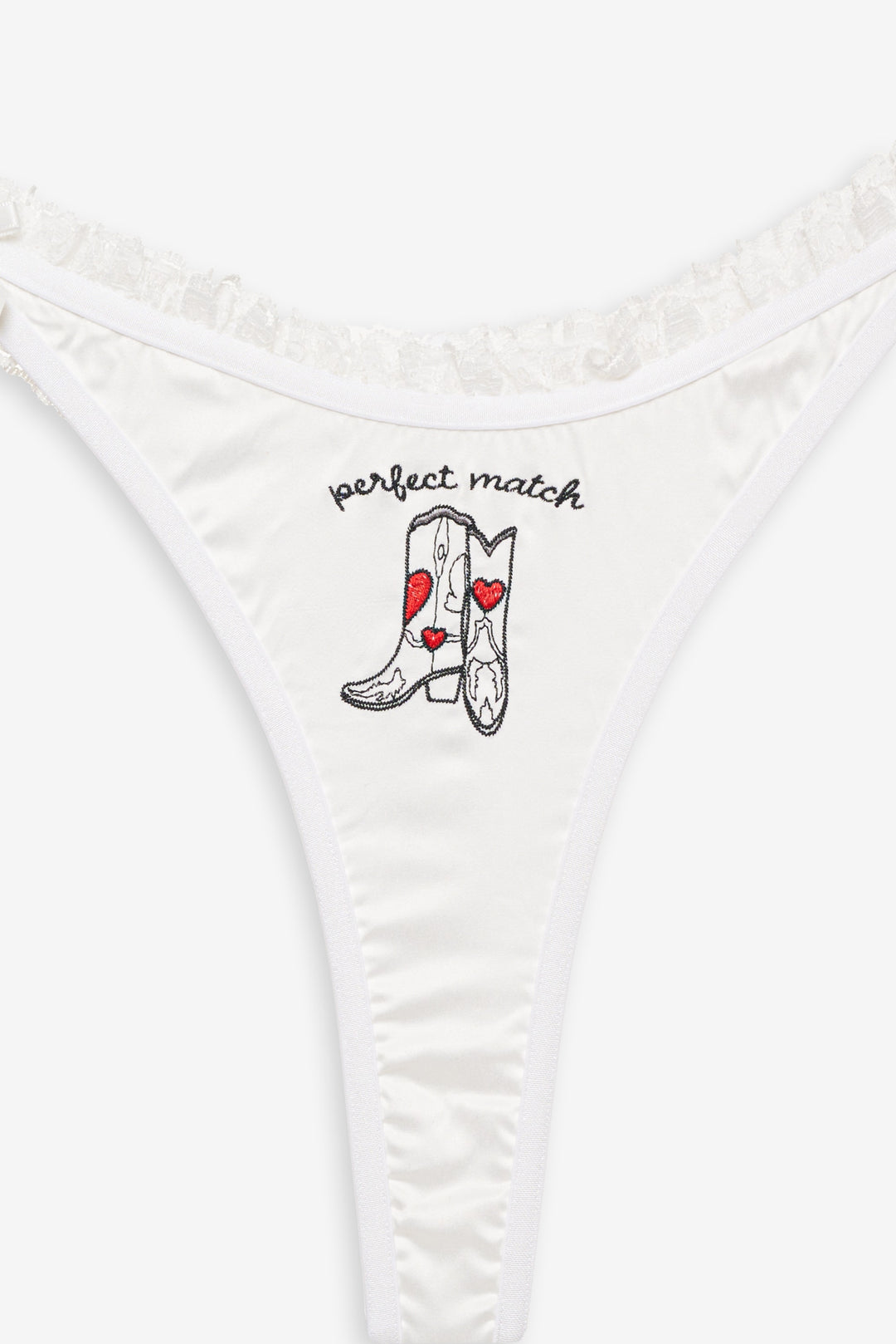 Women Bachelorette Thong Panty Pack - White