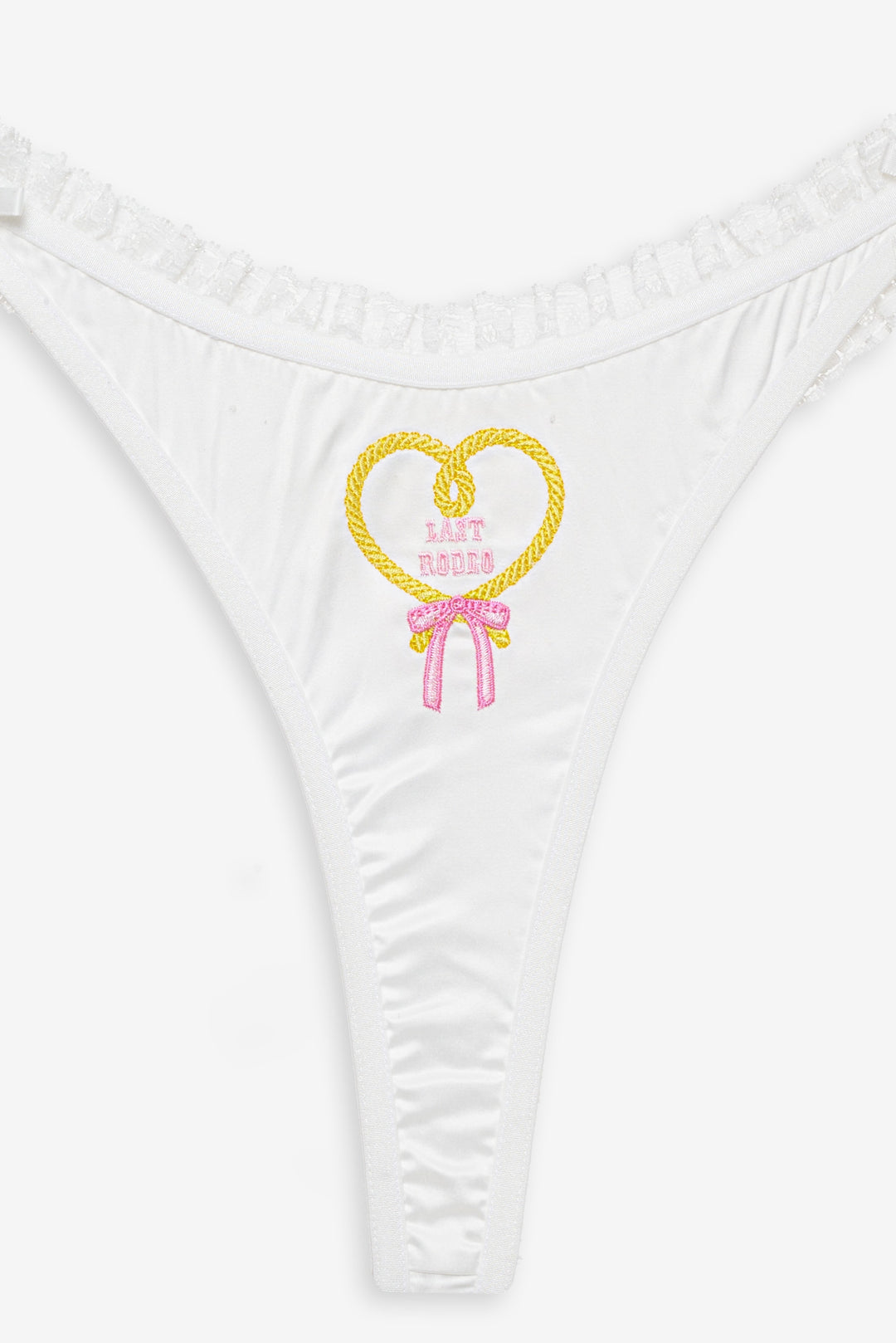 Women Bachelorette Thong Panty Pack - White