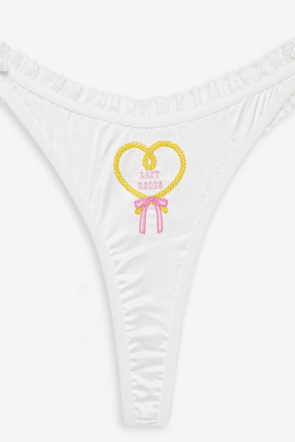 Women Bachelorette Thong Panty Pack - White