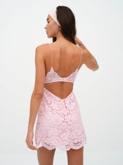 Women Creamsicle Lace Slip Dress - Pale Pink