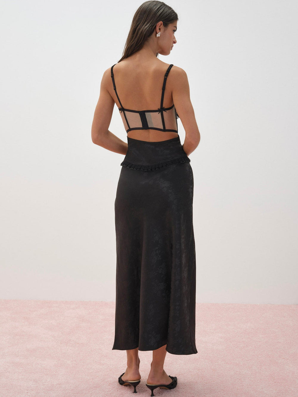 Women Sonia Maxi Slip Dress - Black