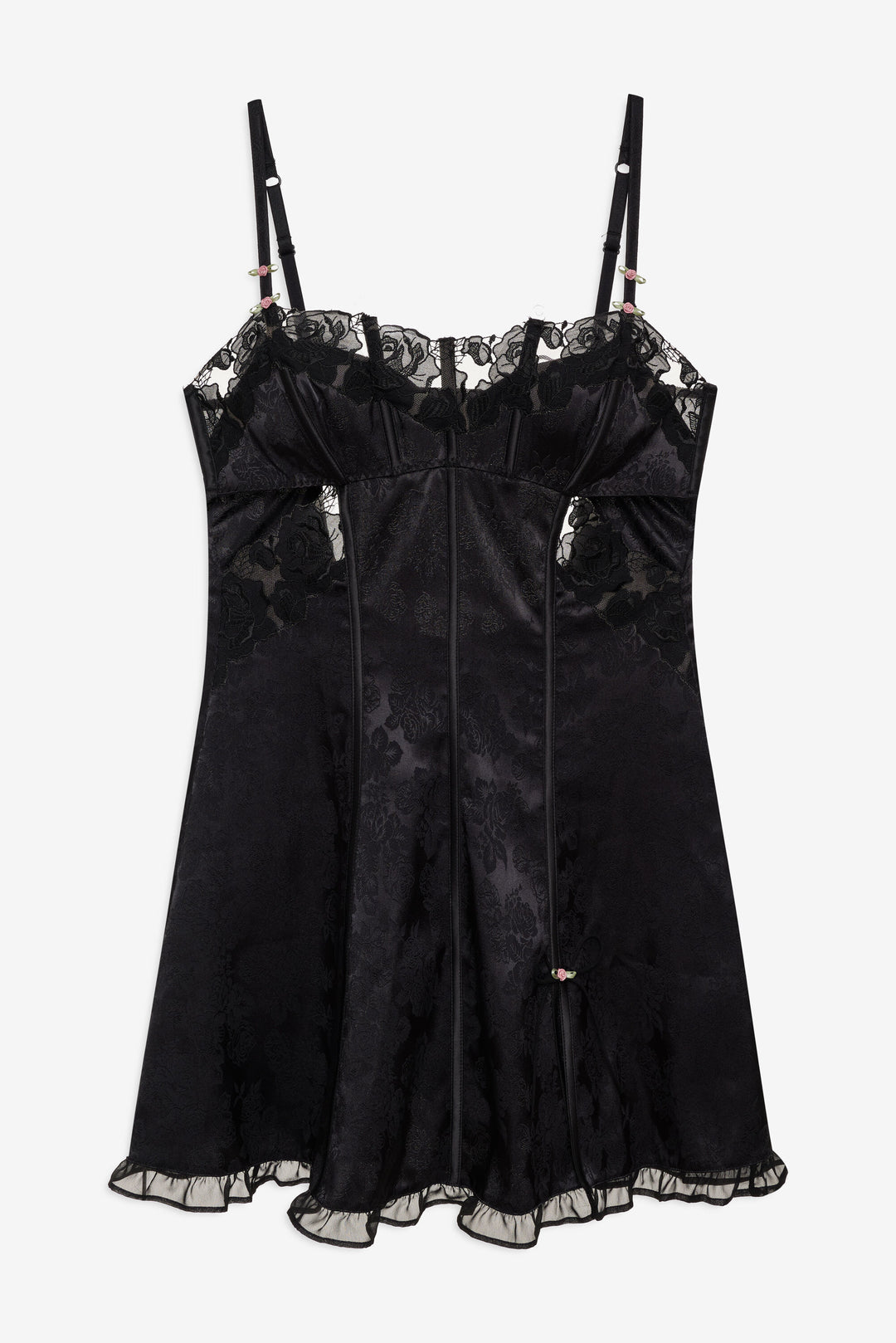 Women Blissful Blooms Slip Dress - Black