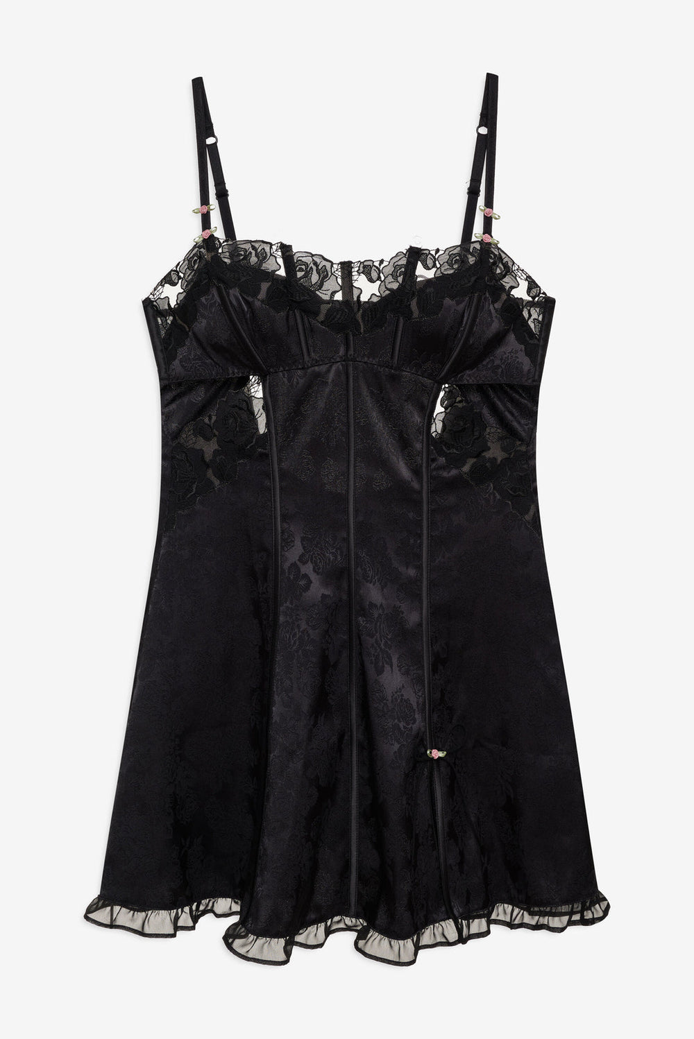Women Blissful Blooms Slip Dress - Black