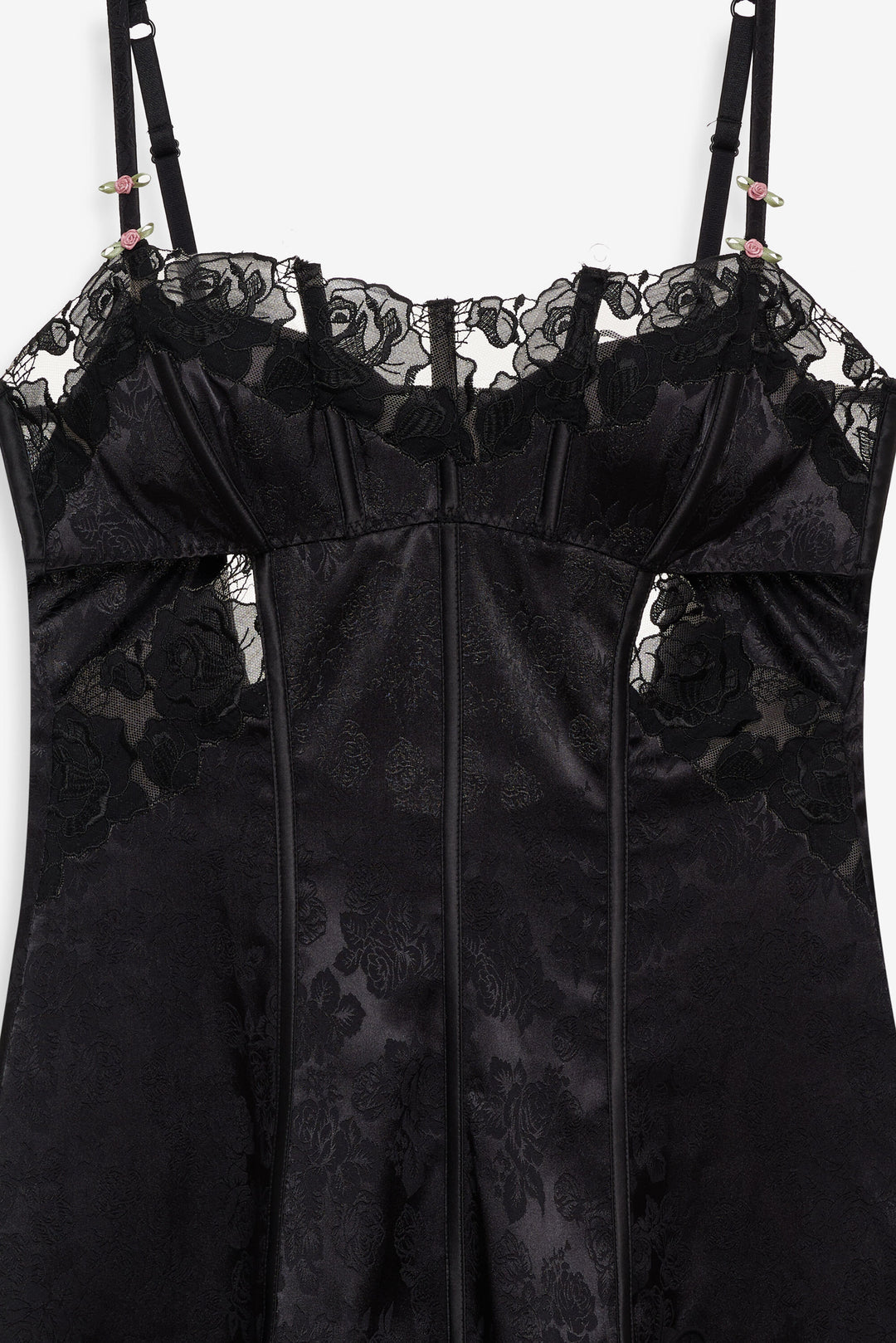 Women Blissful Blooms Slip Dress - Black