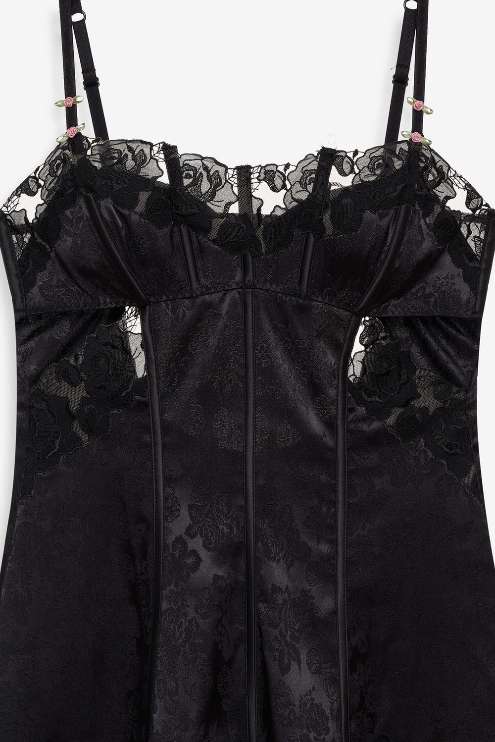 Women Blissful Blooms Slip Dress - Black