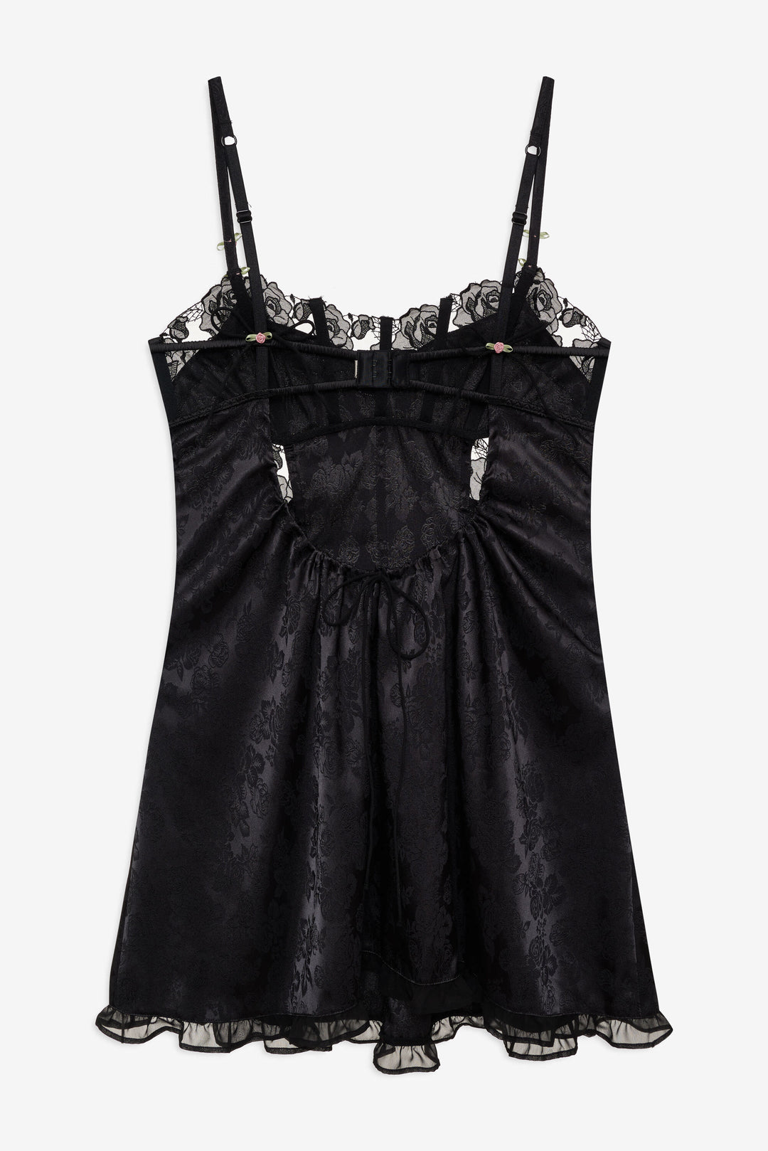 Women Blissful Blooms Slip Dress - Black