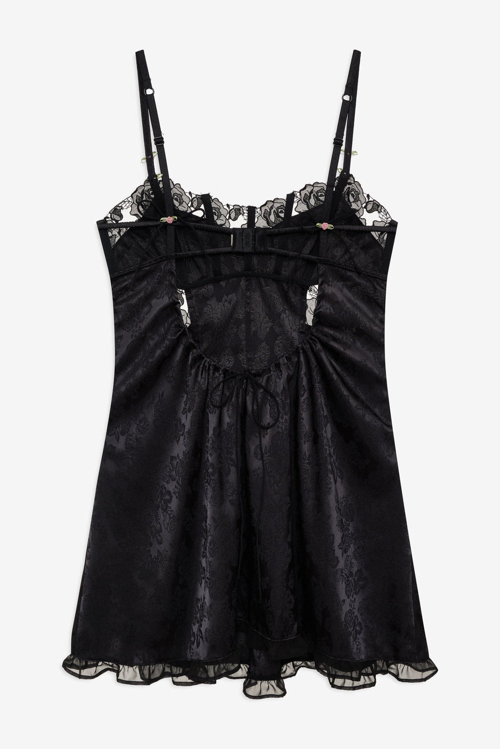 Women Blissful Blooms Slip Dress - Black