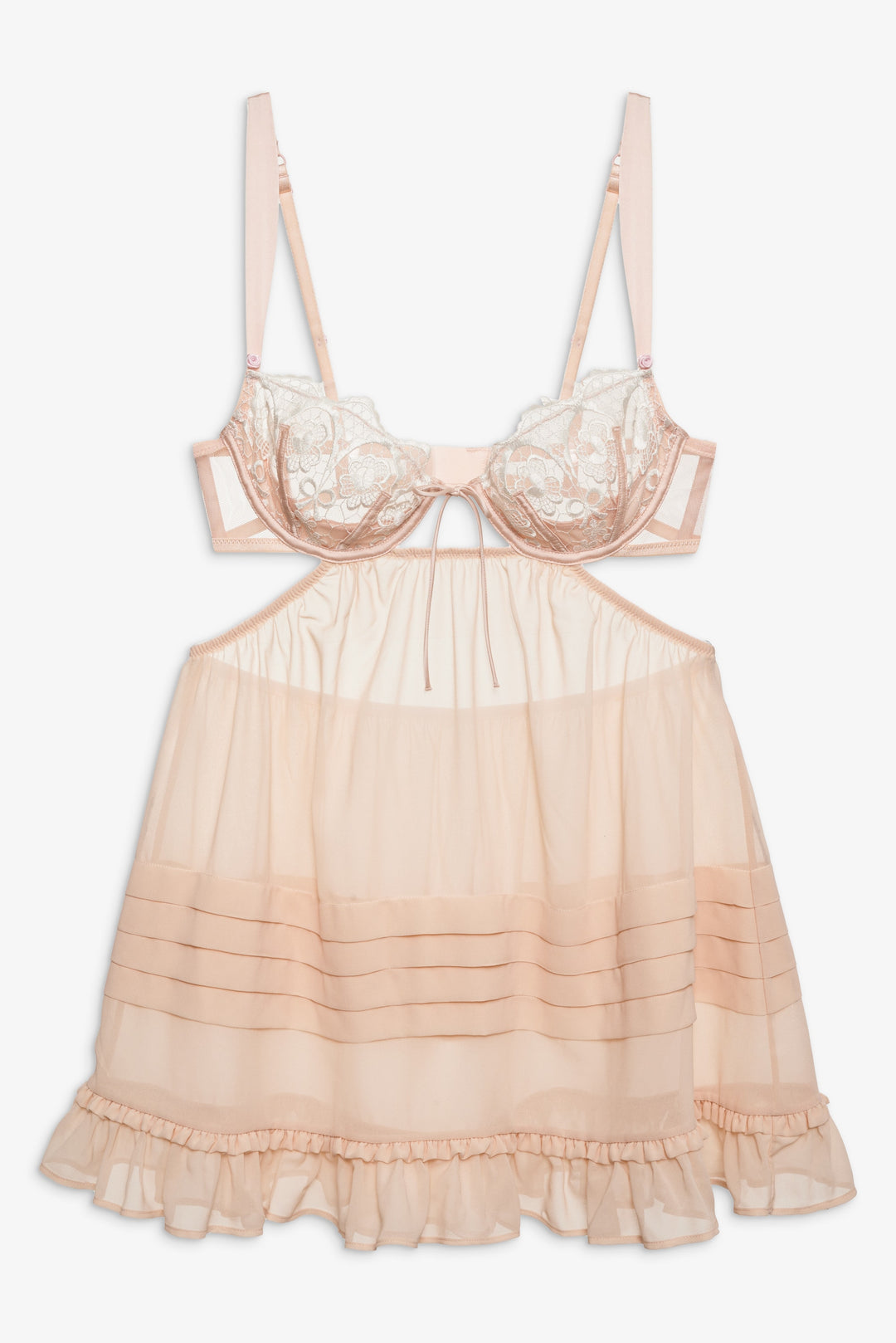 Women Tea Cake Lace Slip Dress - White