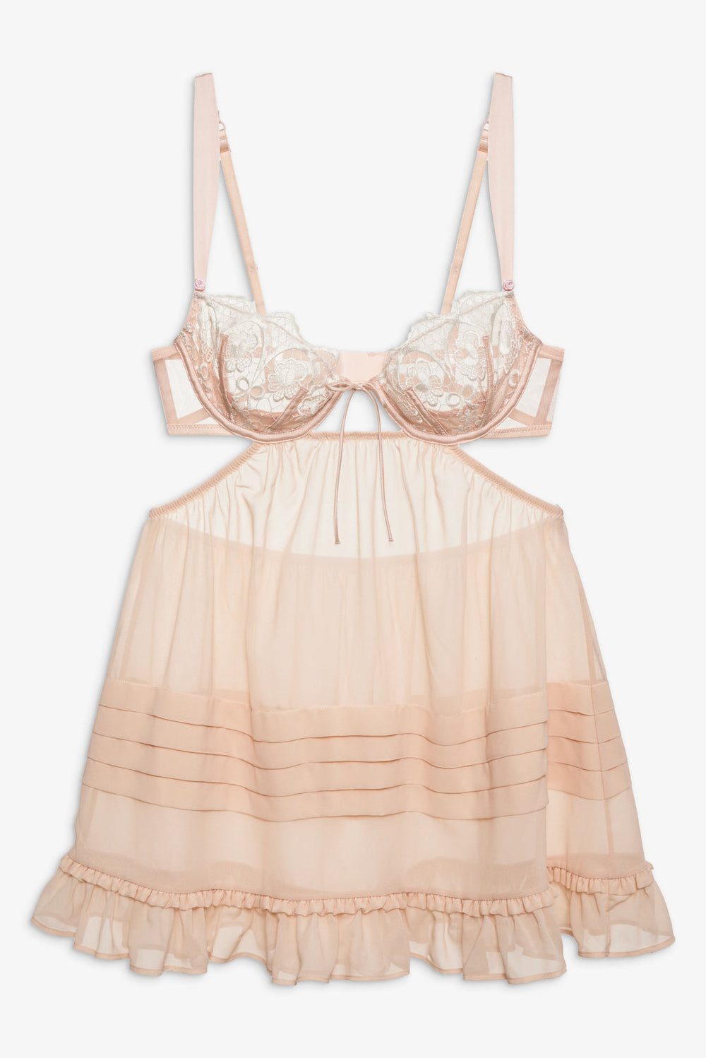 Women Tea Cake Lace Slip Dress - White