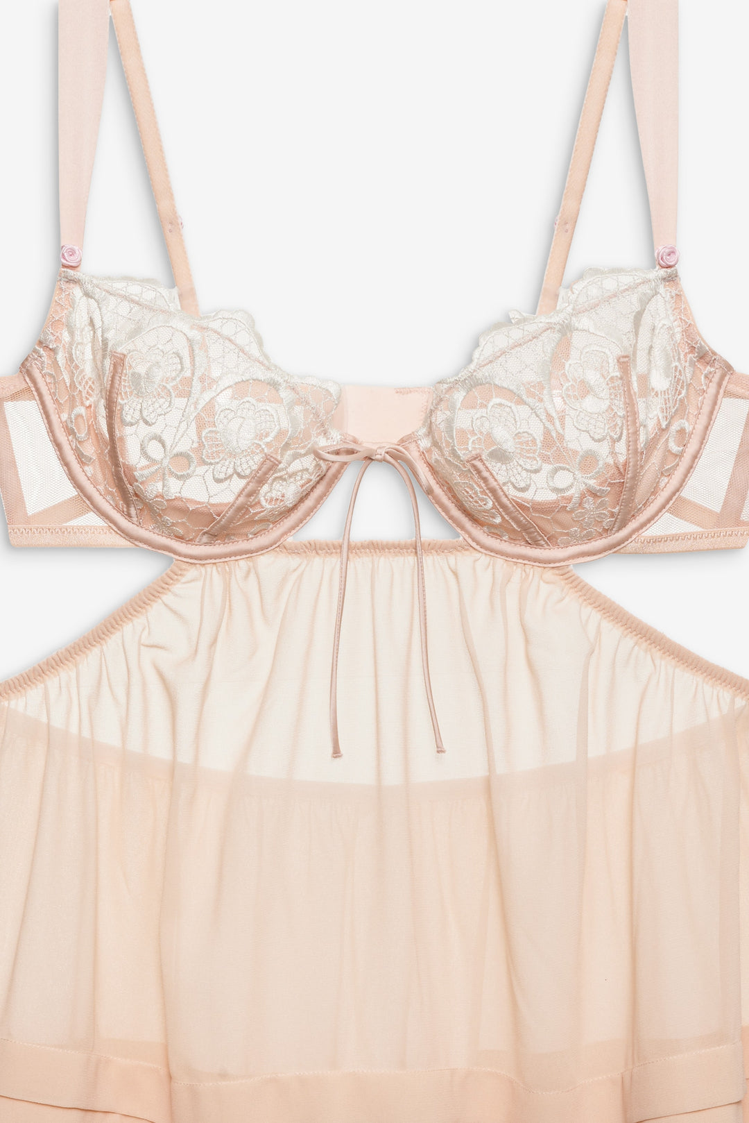 Women Tea Cake Lace Slip Dress - White
