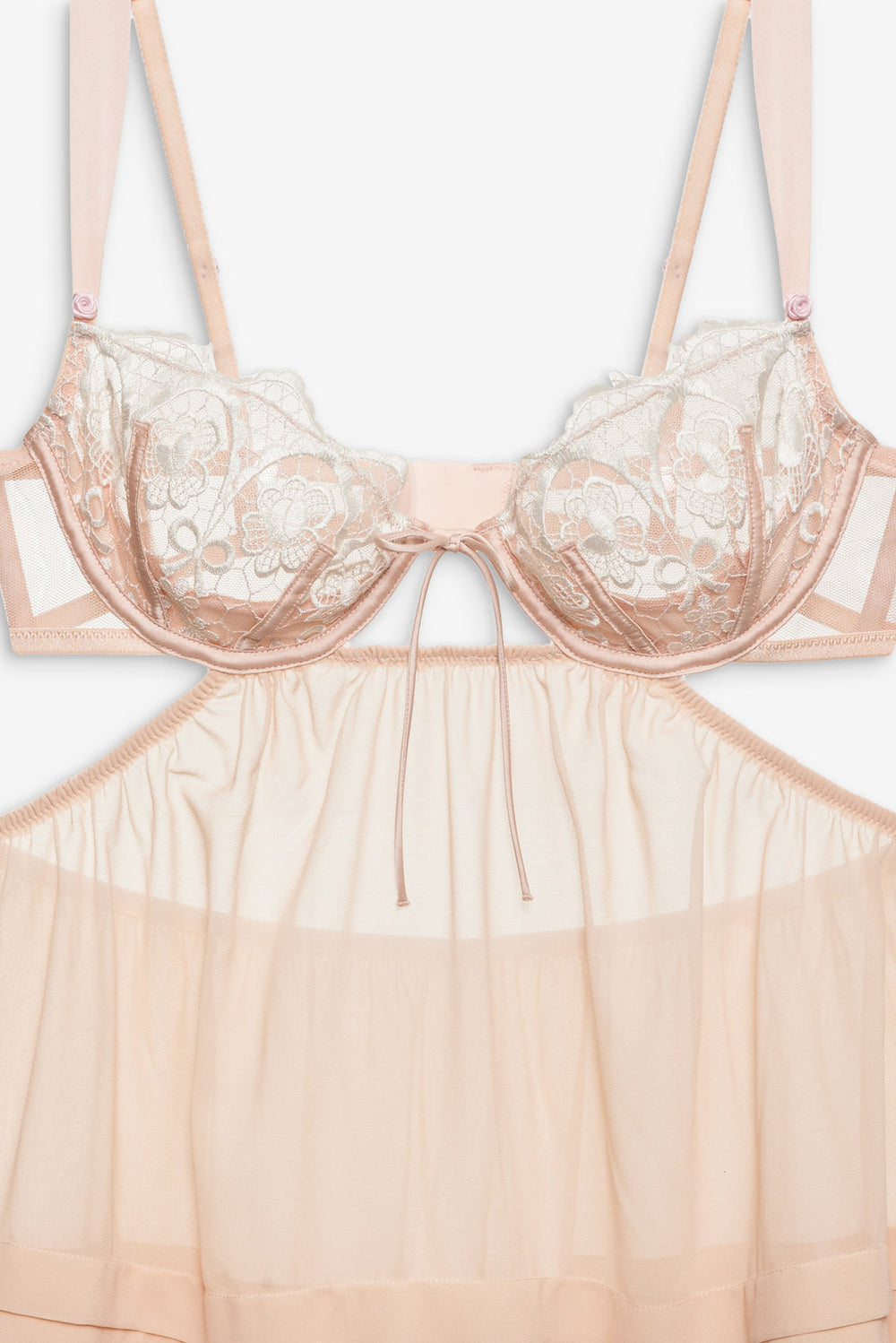 Women Tea Cake Lace Slip Dress - White