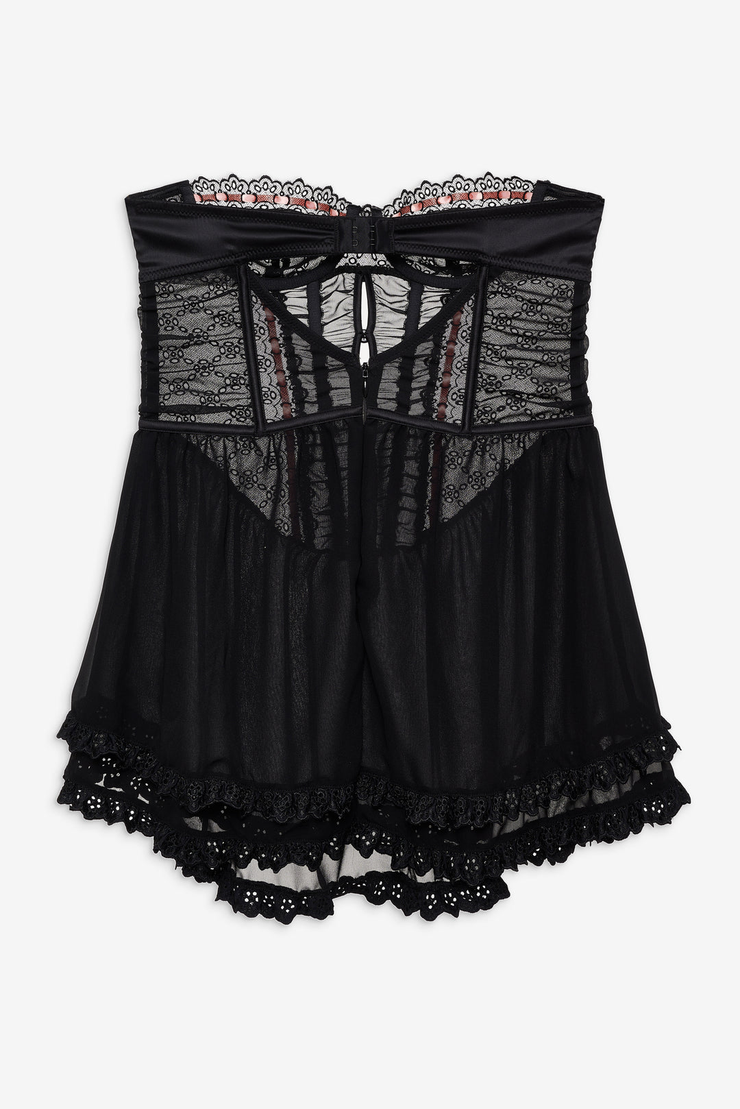 Women Elena Eyelet Slip Dress - Black
